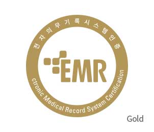 EMR전자의무기록시스템인증 엠블럼(금색)